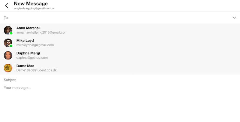 Contacts desktop