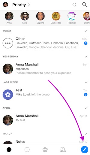 Create new conversation
