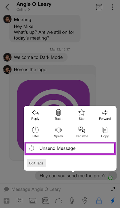 Unsend Message