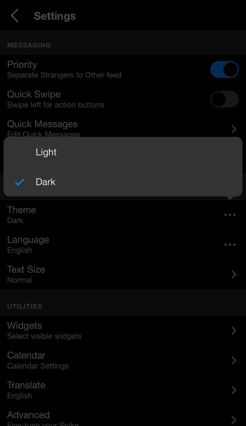 Dark mode