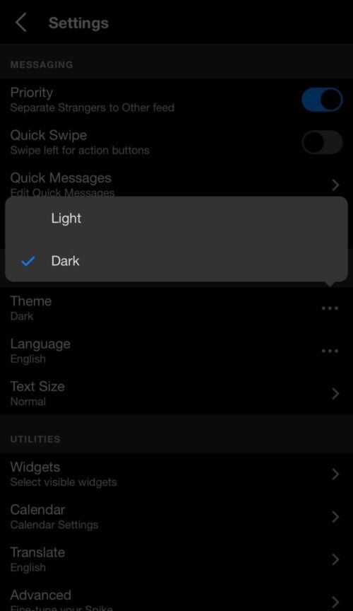 Dark mode