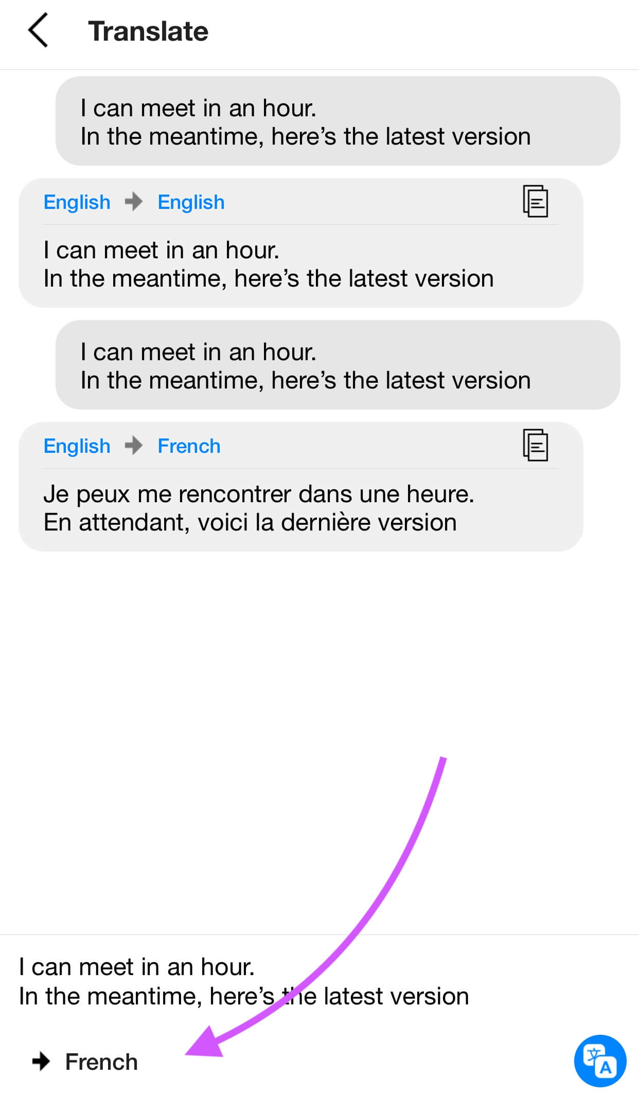 Email translate