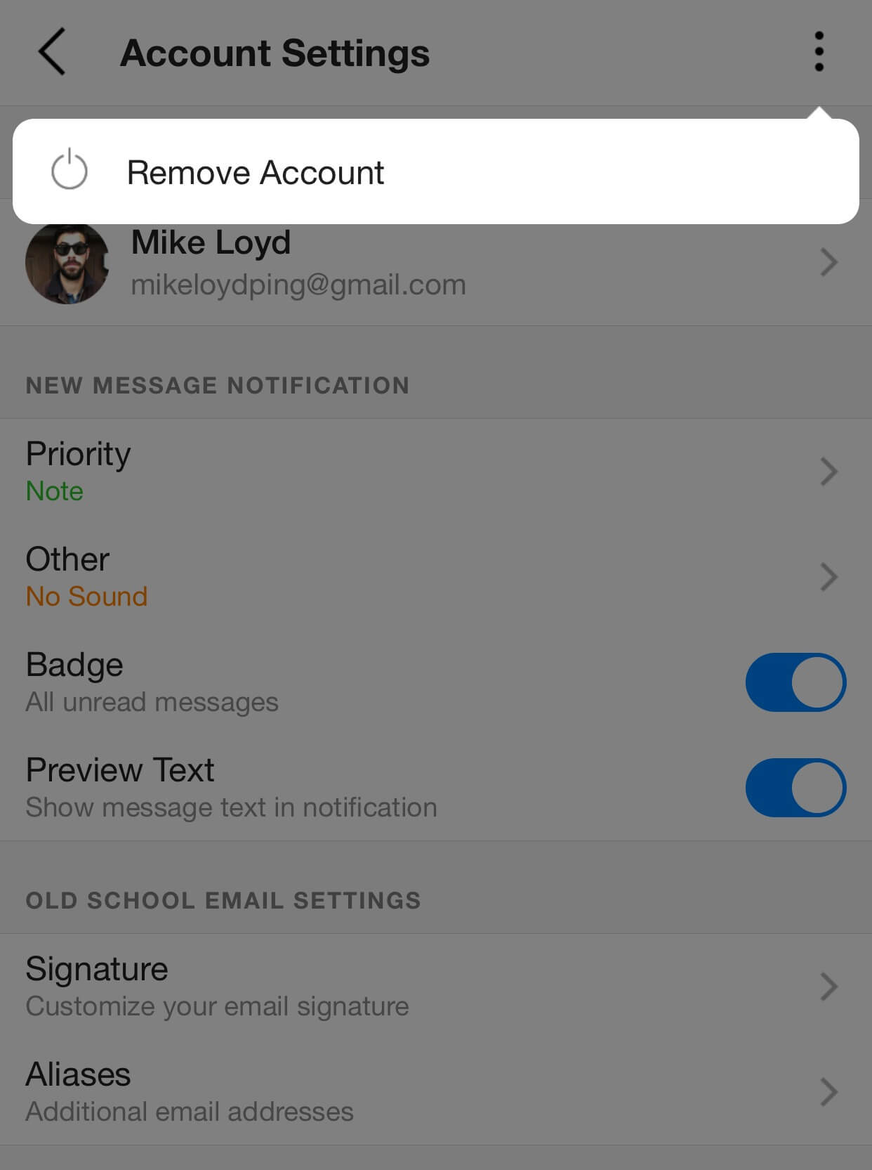 Email account
