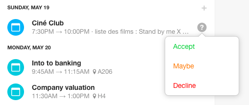 RSVP to email