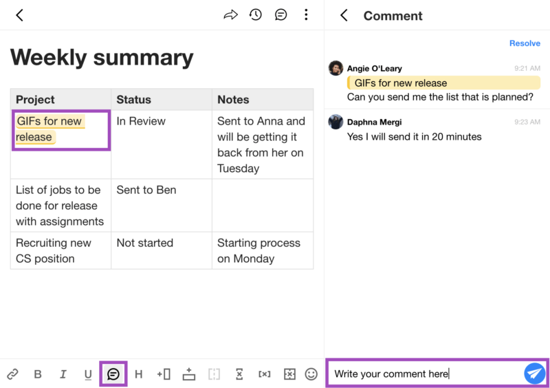 Spike collaborative notes