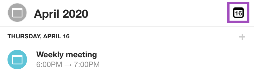 built in calendar