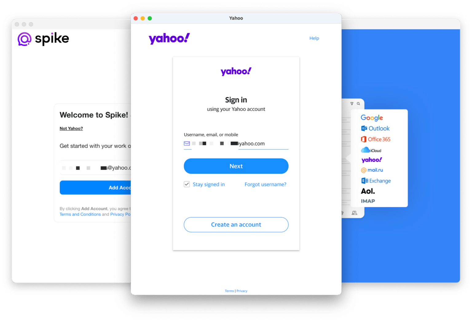 How to add yahoo email to mac spike